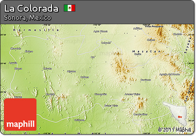 Physical Map of La Colorada