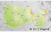 Physical Map of La Colorada, lighten, desaturated