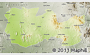 Physical Map of La Colorada, semi-desaturated