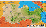 Satellite Map of La Colorada, political outside