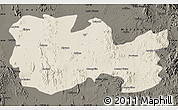 Shaded Relief Map of La Colorada, darken