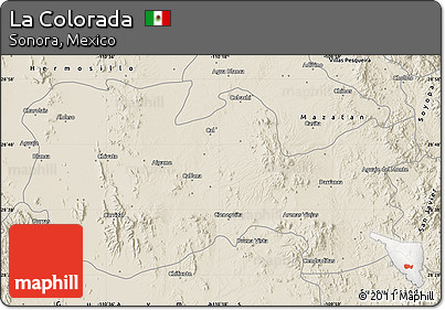 Shaded Relief Map of La Colorada