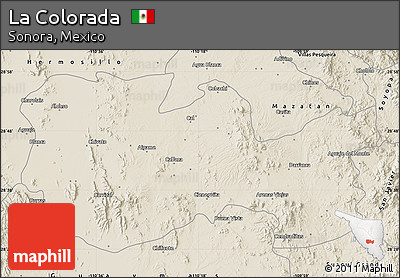 Shaded Relief Map of La Colorada