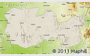 Shaded Relief Map of La Colorada, physical outside