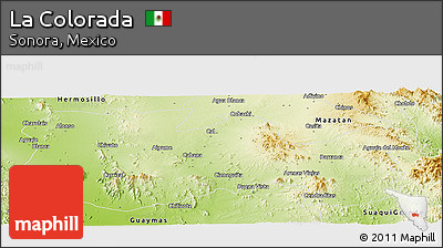 Physical Panoramic Map of La Colorada