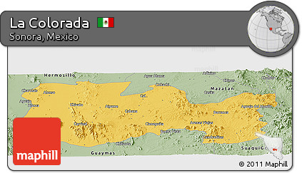 Savanna Style Panoramic Map of La Colorada
