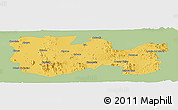 Savanna Style Panoramic Map of La Colorada, single color outside