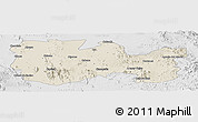 Shaded Relief Panoramic Map of La Colorada, lighten, desaturated