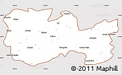 Classic Style Simple Map of La Colorada, cropped outside
