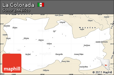 Classic Style Simple Map of La Colorada