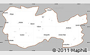 Gray Simple Map of La Colorada, cropped outside