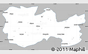 Gray Simple Map of La Colorada, single color outside