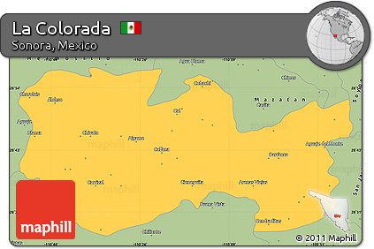 Savanna Style Simple Map of La Colorada