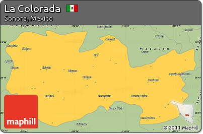 Savanna Style Simple Map of La Colorada