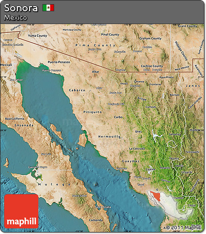 satellite map of sonora satellite map of sonora