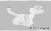 Gray 3D Map of Moctezuma, single color outside