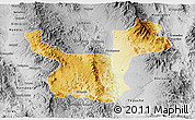 Physical 3D Map of Moctezuma, desaturated