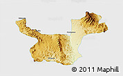 Physical 3D Map of Moctezuma, single color outside