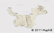 Shaded Relief 3D Map of Moctezuma, single color outside