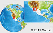 Physical Location Map of Moctezuma, highlighted country, highlighted parent region, within the entire country