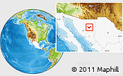Physical Location Map of Moctezuma, highlighted country