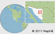 Savanna Style Location Map of Moctezuma, highlighted parent region