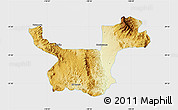 Physical Map of Moctezuma, single color outside