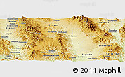 Physical Panoramic Map of Moctezuma