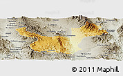 Physical Panoramic Map of Moctezuma, semi-desaturated