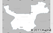Gray Simple Map of Moctezuma, single color outside
