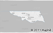 Gray 3D Map of Naco, single color outside
