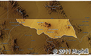 Physical 3D Map of Naco, darken