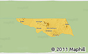Savanna Style 3D Map of Naco, single color outside