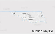 Silver Style 3D Map of Naco, single color outside