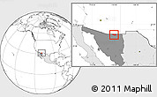Blank Location Map of Naco, highlighted country, highlighted parent region