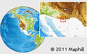 Physical Location Map of Naco, highlighted country