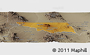 Physical Panoramic Map of Naco, semi-desaturated