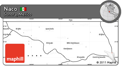 Blank Simple Map of Naco