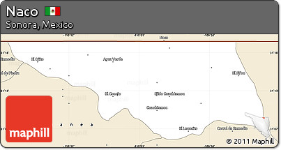Classic Style Simple Map of Naco