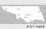 Gray Simple Map of Naco, single color outside