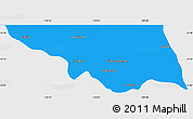 Political Simple Map of Naco, single color outside