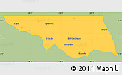 Savanna Style Simple Map of Naco, single color outside