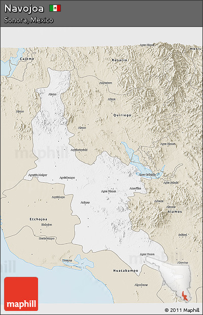 Classic Style 3D Map of Navojoa