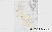 Shaded Relief 3D Map of Navojoa, lighten, semi-desaturated