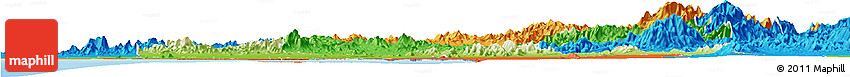 Physical Horizon Map of Navojoa, political outside