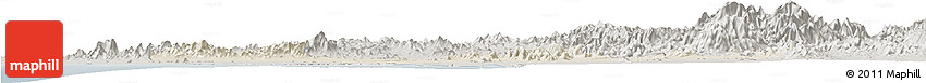 Shaded Relief Horizon Map of Navojoa, semi-desaturated