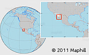 Gray Location Map of Navojoa, highlighted parent region, within the entire country