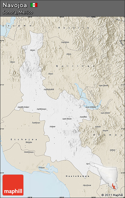 Classic Style Map of Navojoa
