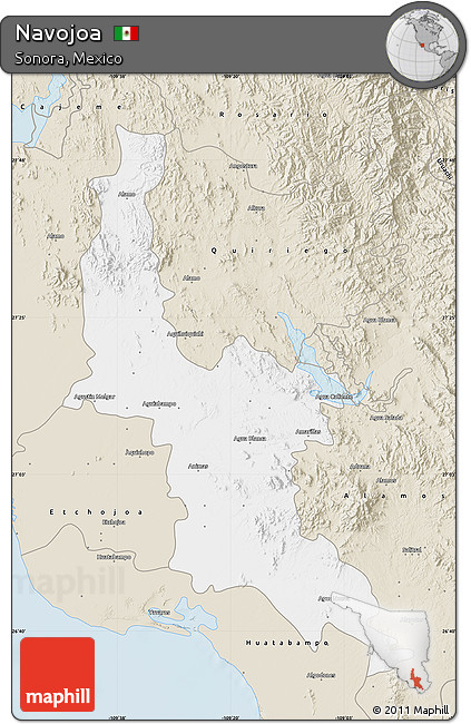 Classic Style Map of Navojoa