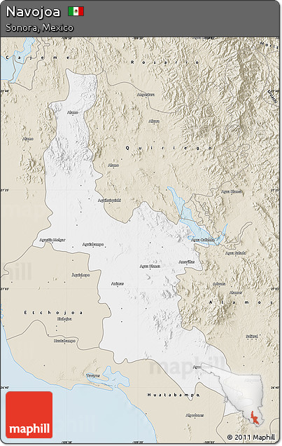 Classic Style Map of Navojoa